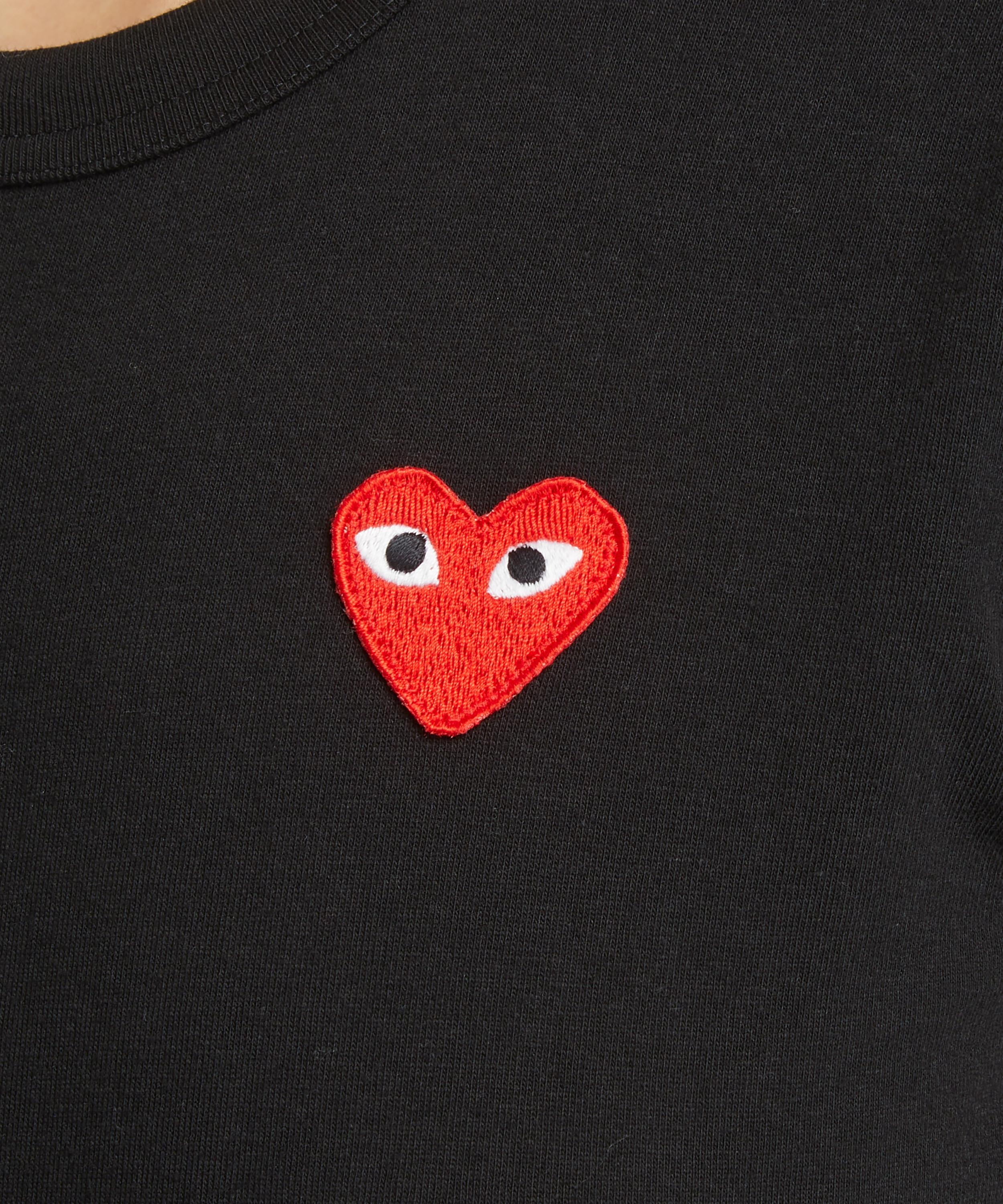 Black Heart Appliqué T-Shirt - 5