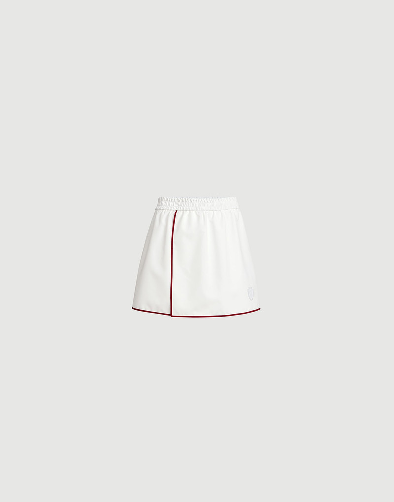 Nylon mini skirt with logo 1