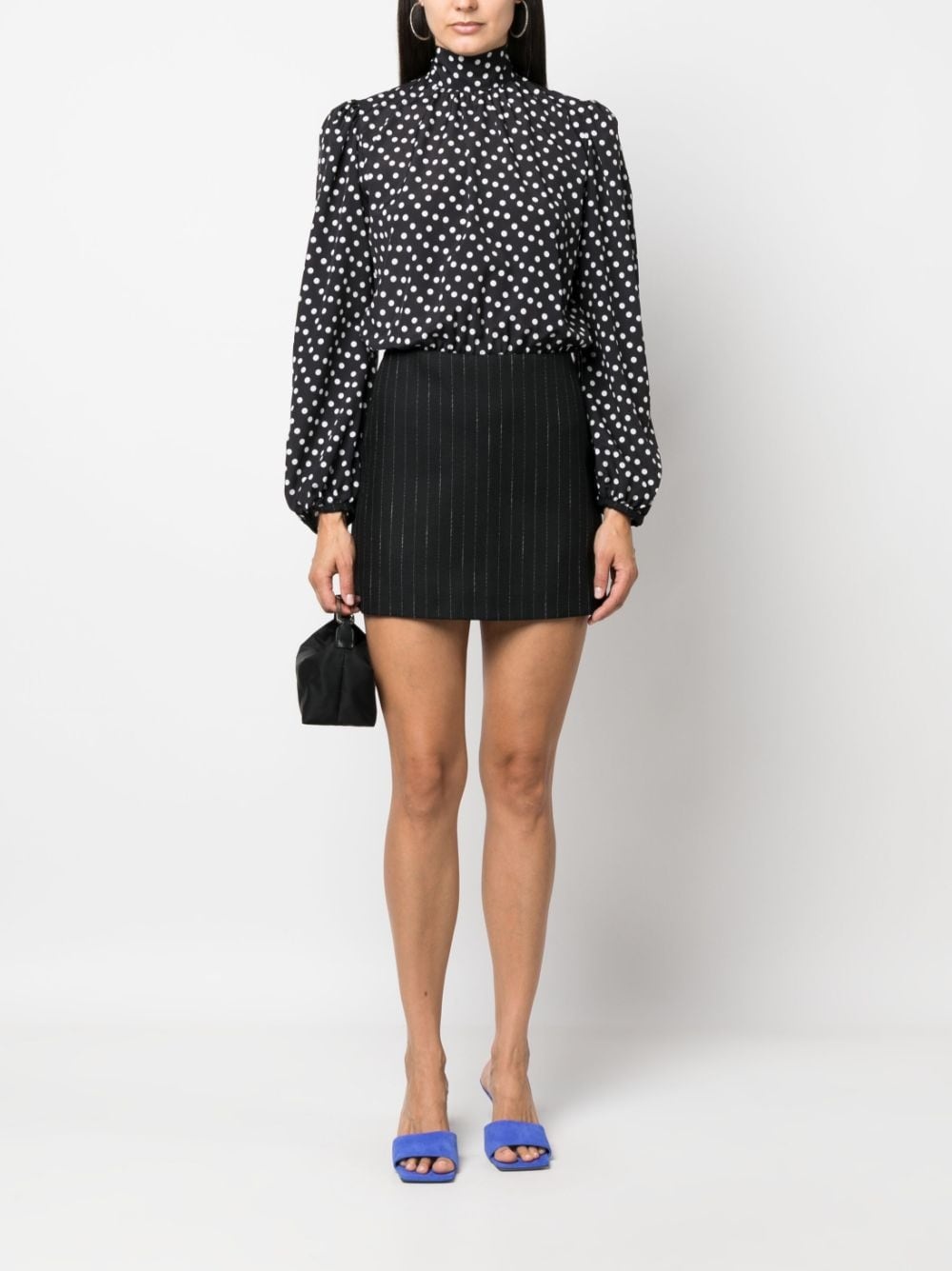 hybrid polka-dot mini dress - 2
