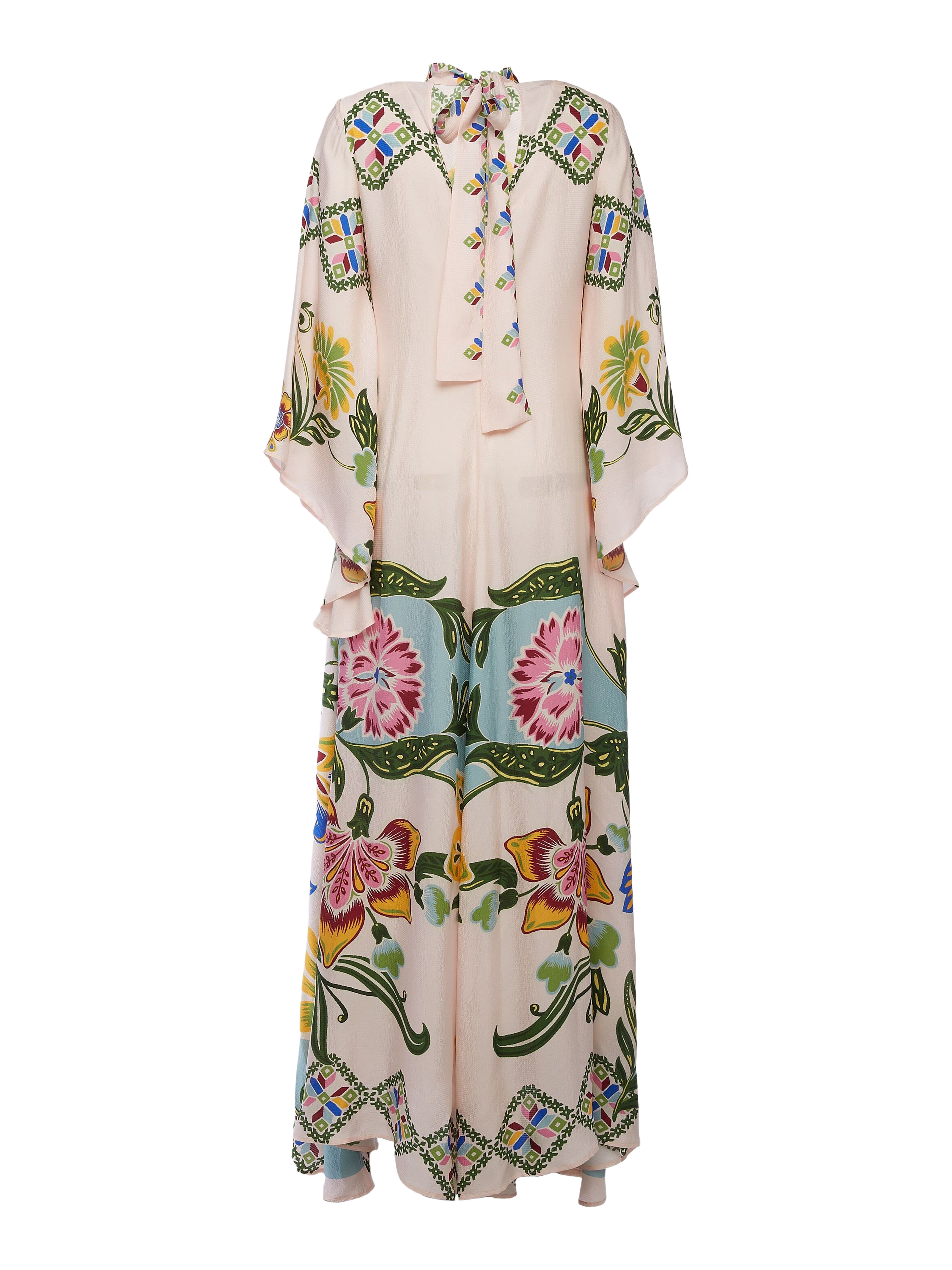 La DoubleJ Magnifico Dress Placée Folk Flowers Azzurro Pink at Nordstrom - 3