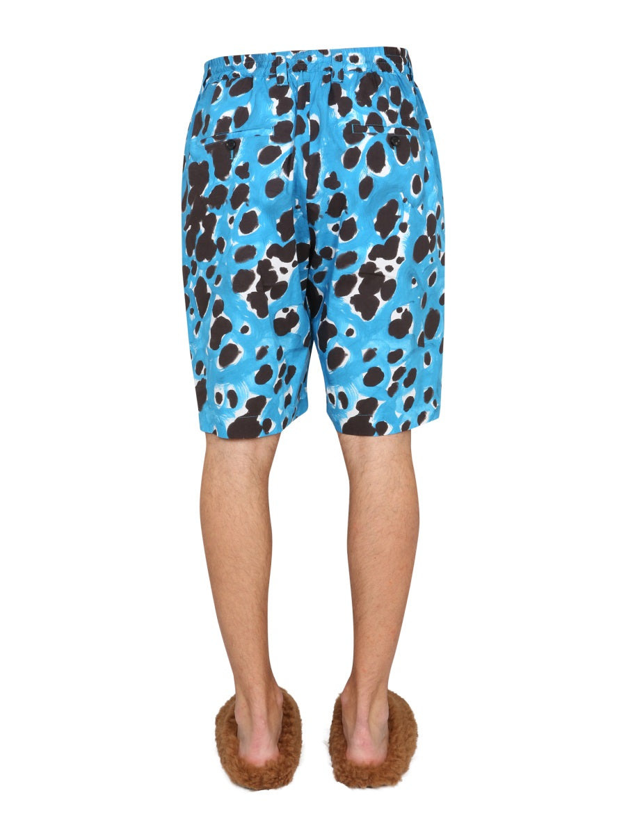 Marni Men Bermuda Shorts With Pop Dots Print - 4