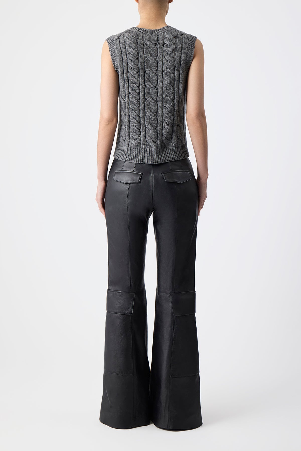 Selsey Knit Top in Dark Grey Multi Cashmere - 4