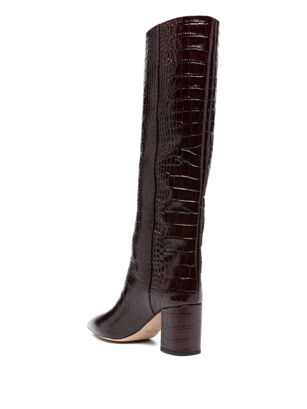 77mm high-heeled leather boots - 3