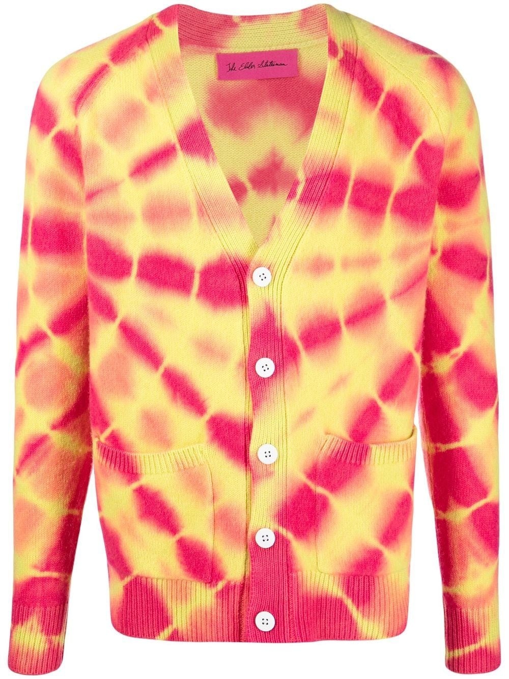 tie-dye cashmere cardigan - 1