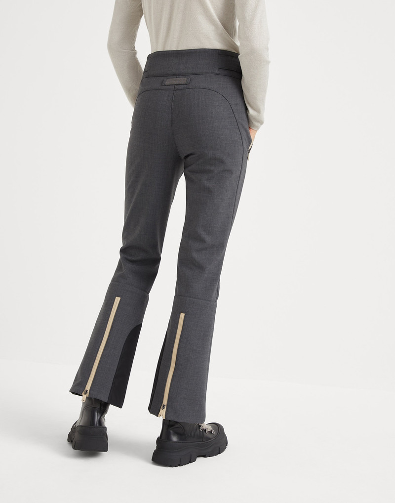 Brunello Cucinelli Tropical luxury wool mountain trousers with monili outlook
