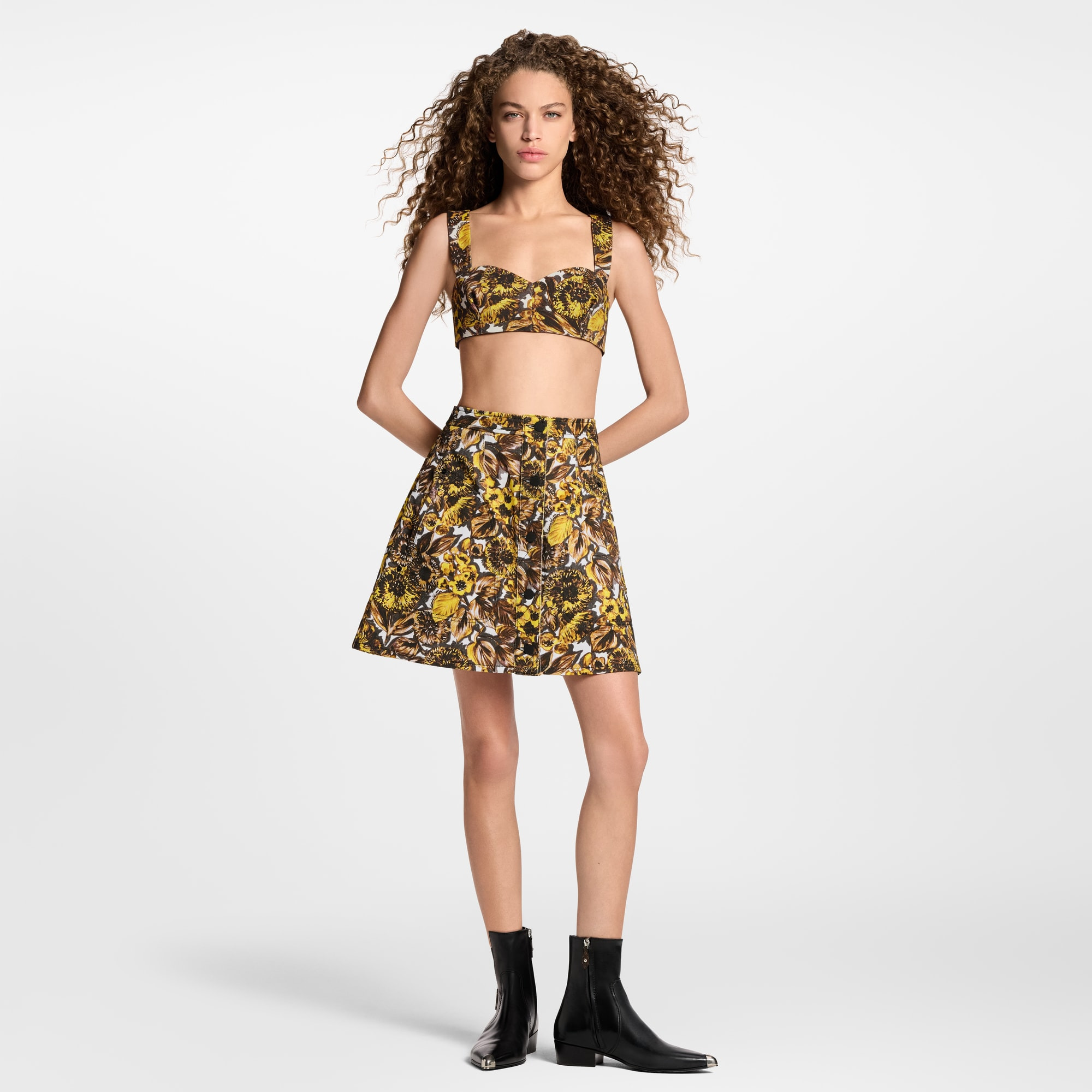Floral Print Bustier - 6
