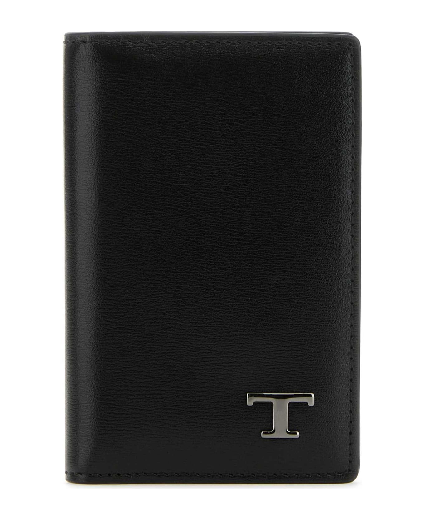 Black Leather Card Holder - 1