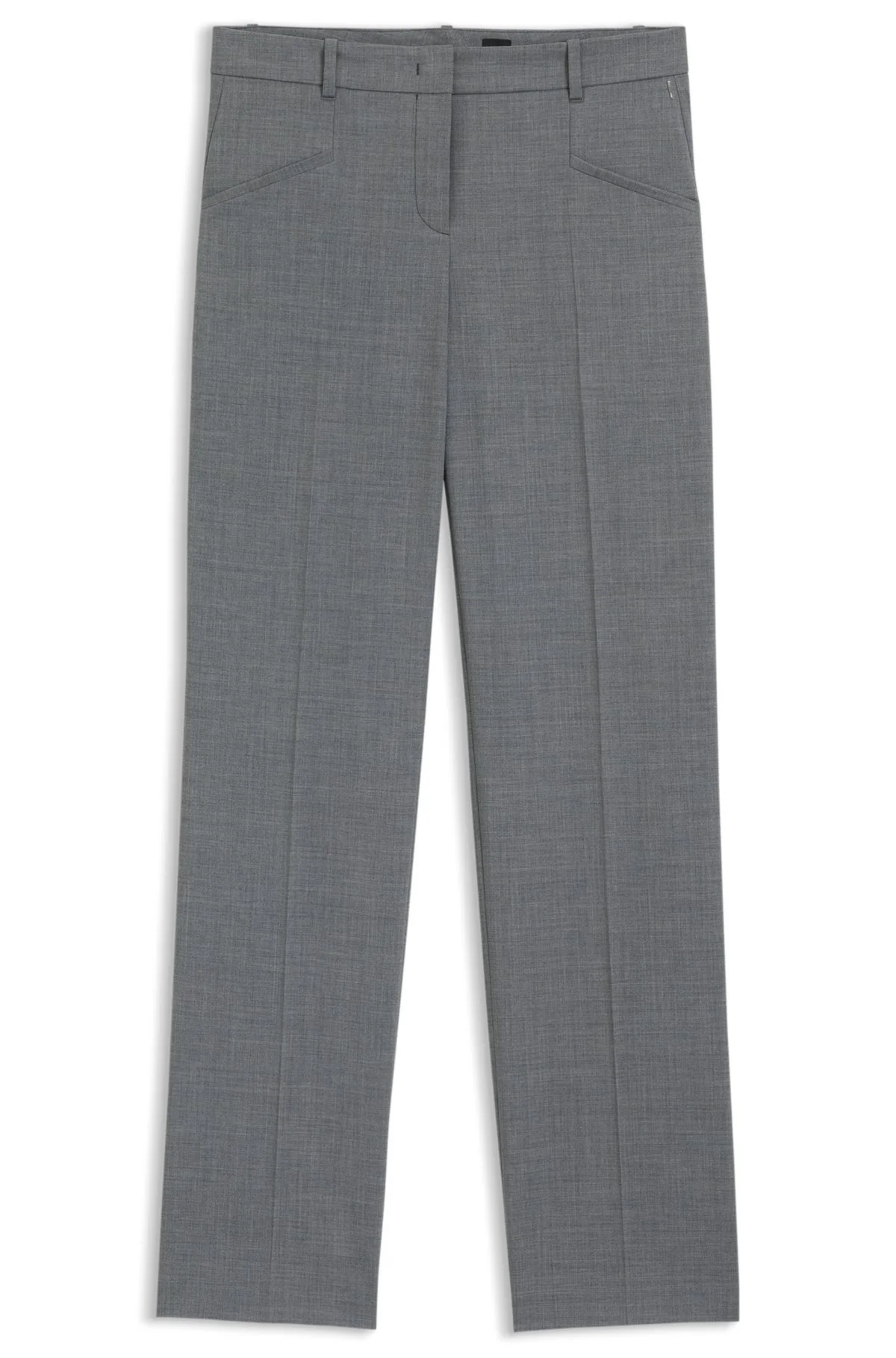 SLIM-FIT PANTS IN MELANGE VIRGIN WOOL - 1