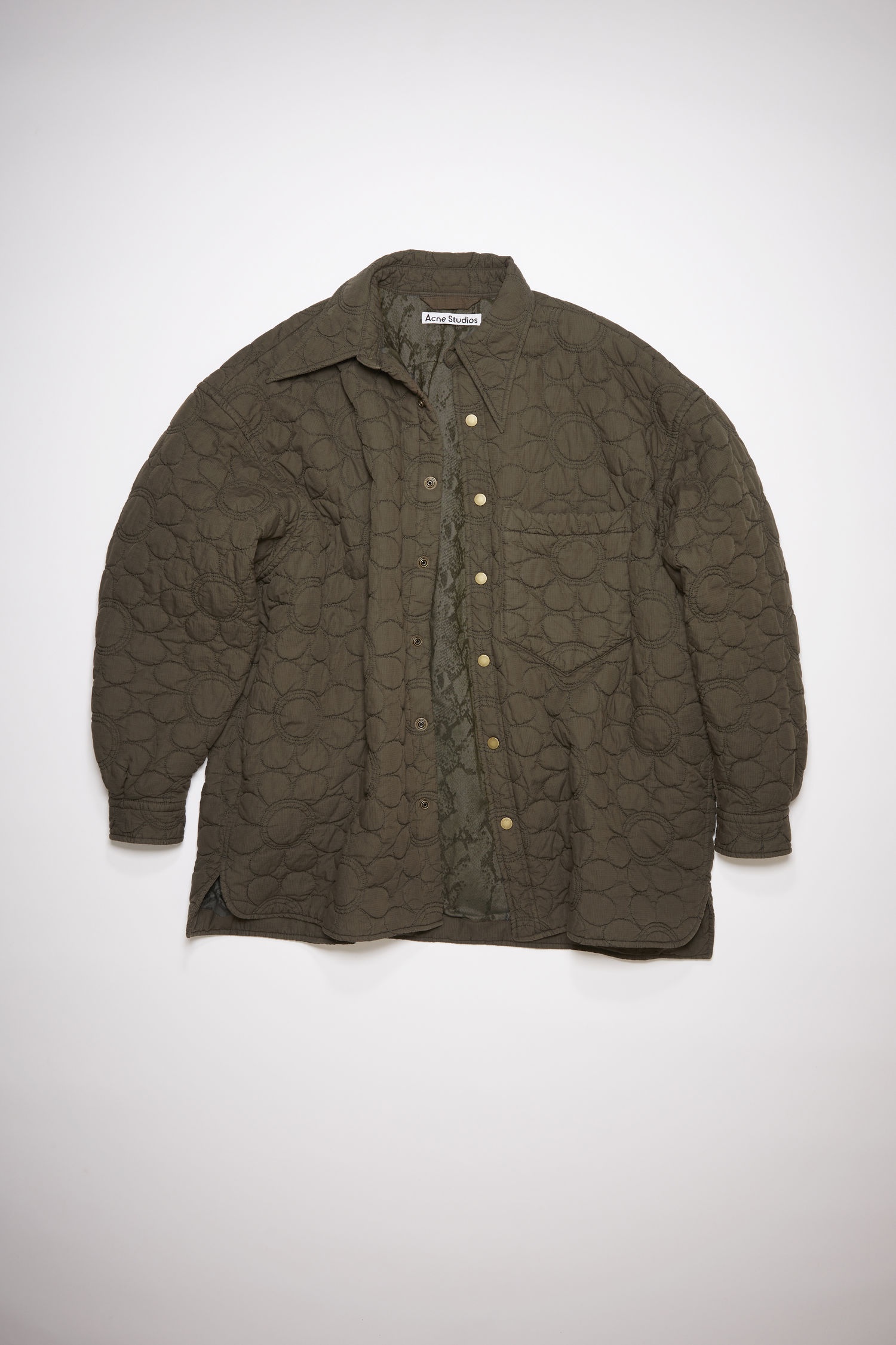 Quilted overshirt - Fox grey - 1