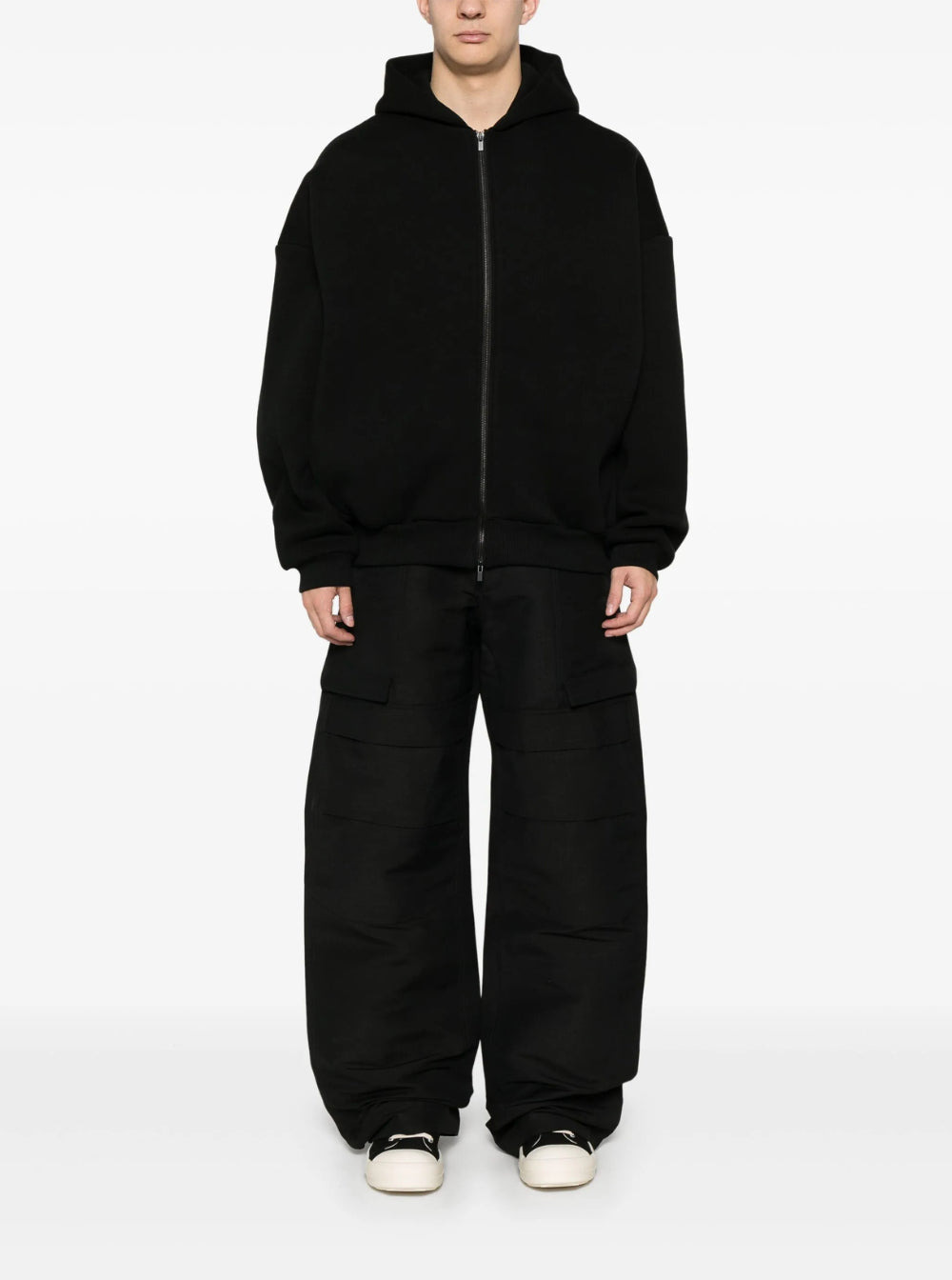 Fear Of God Men Black Hoodie With Zip Closure And Eternal Writing On The Back In Cotton Blend Man - 4