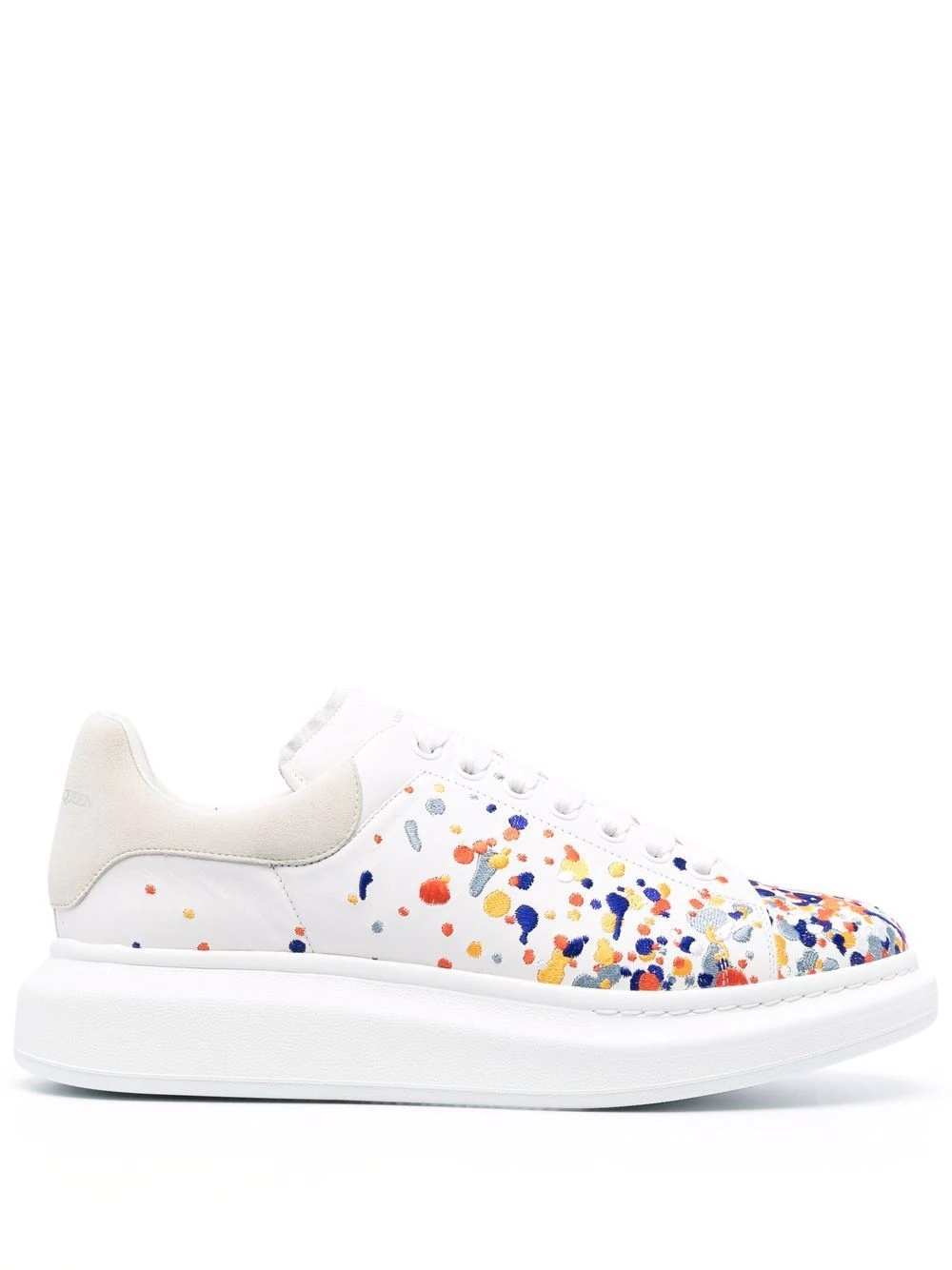 Oversized paint-embroidery sneakers - 1