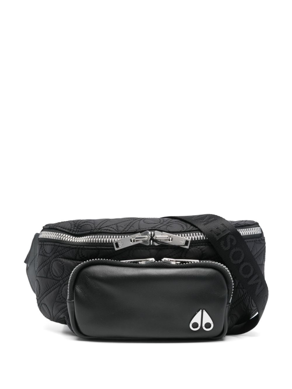 quilted-logo belt bag - 1