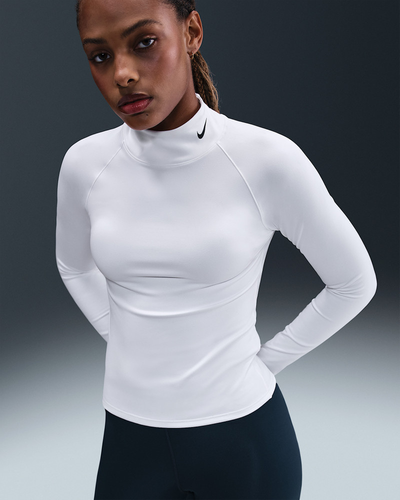 Nike Pro Women's Dri-FIT Long-Sleeve Mock-Neck Top 1