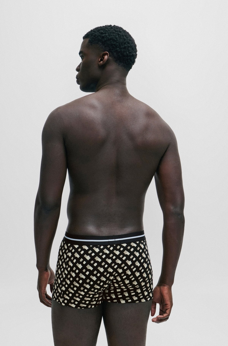 BOSS THREE-PACK OF STRETCH-COTTON TRUNKS WITH LOGO WAISTBANDS outlook