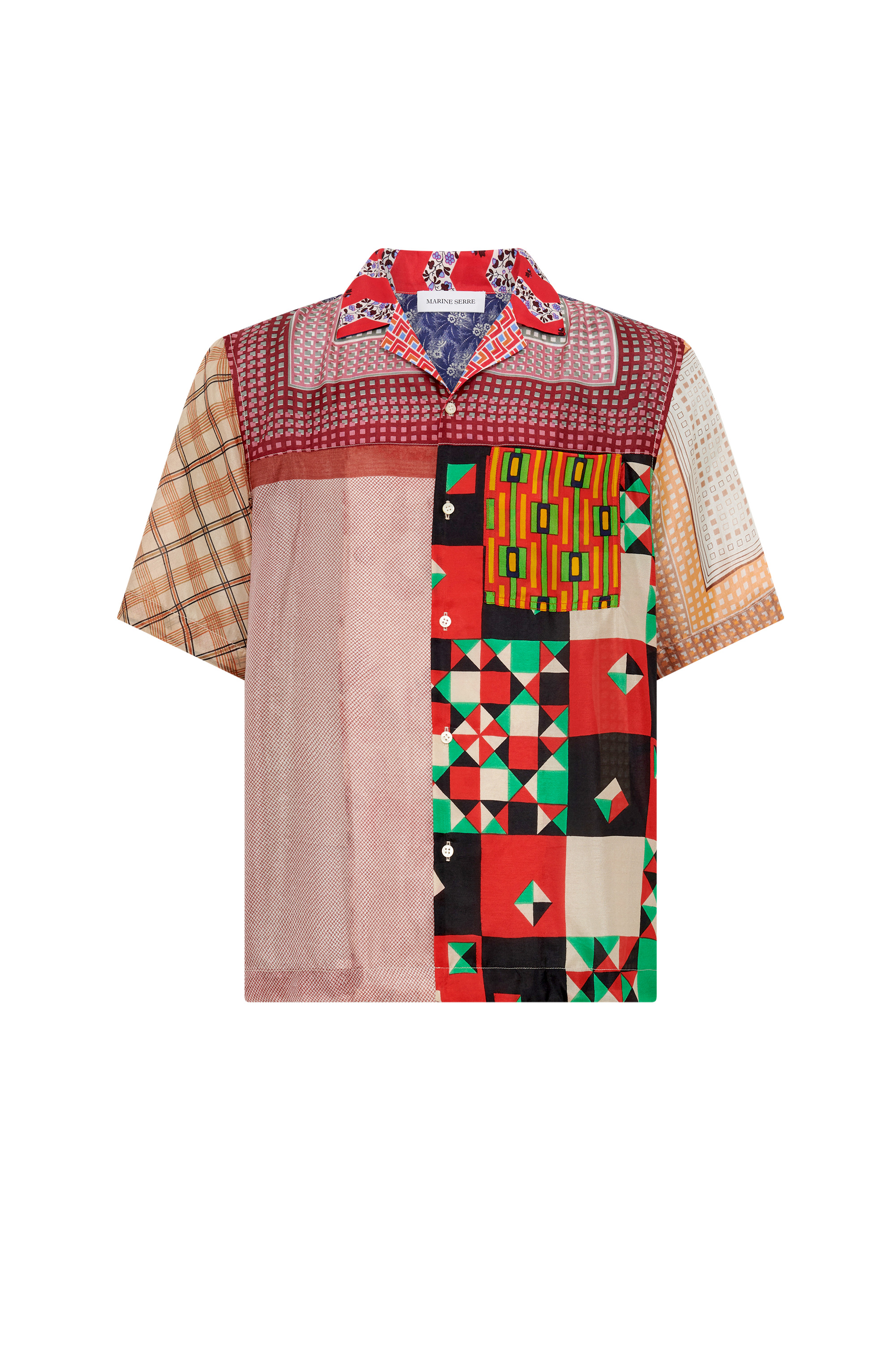 Regenerated Silk Scarves Bowling Shirt - 12
