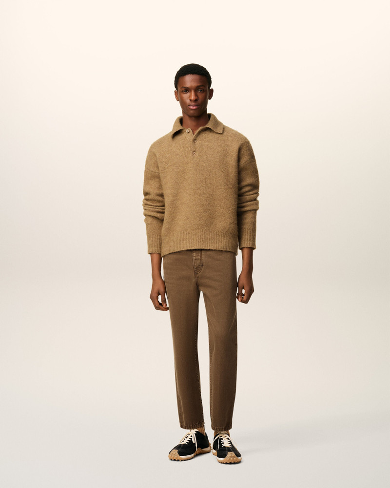 AMI Paris BROWN COTTON TAPERED FIT JEANS outlook