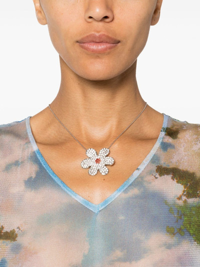 Marni flower-pendant chain necklace outlook