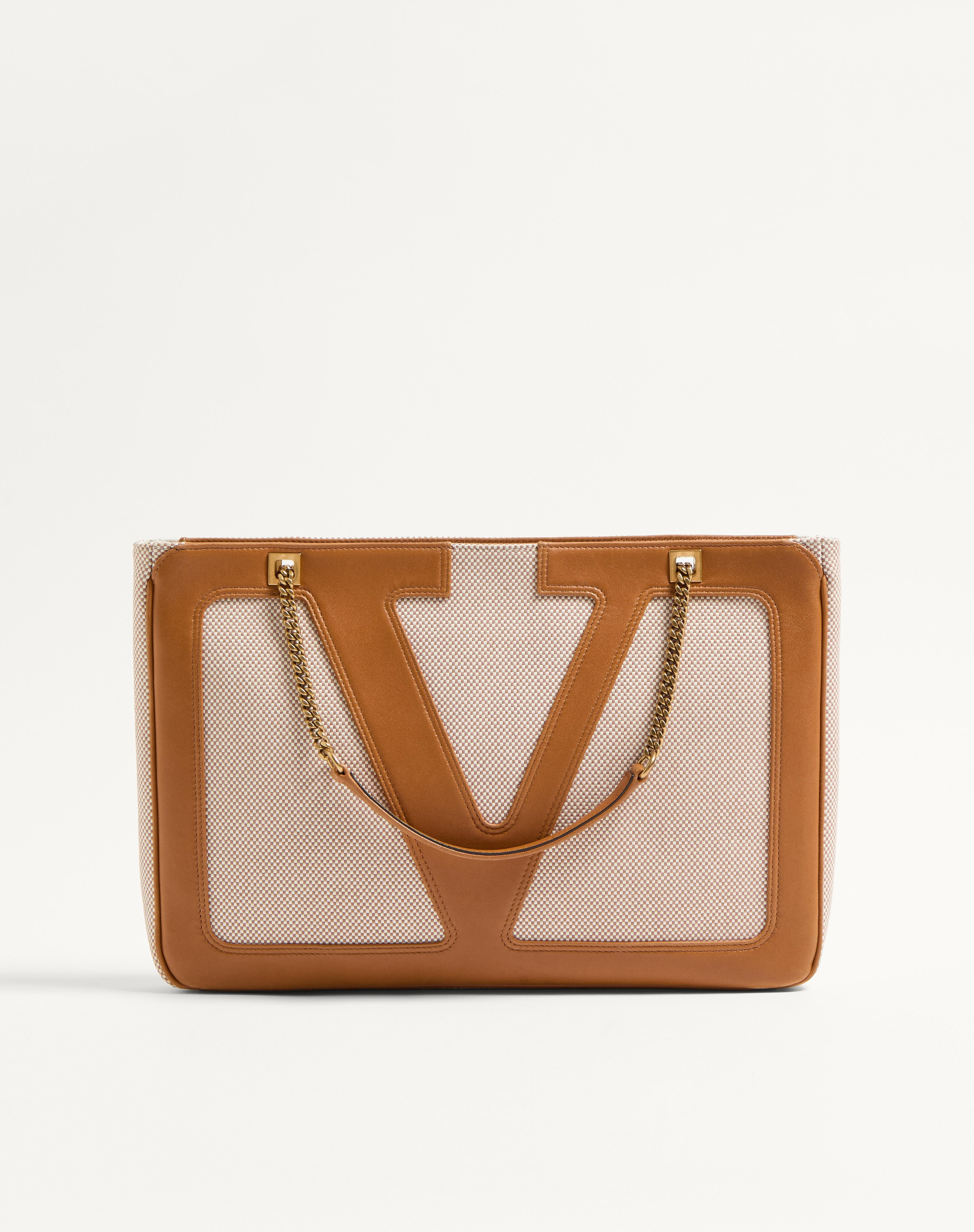 VALENTINO GARAVANI VIVA SUPERSTAR MEDIUM CANVAS SHOPPING BAG - 1