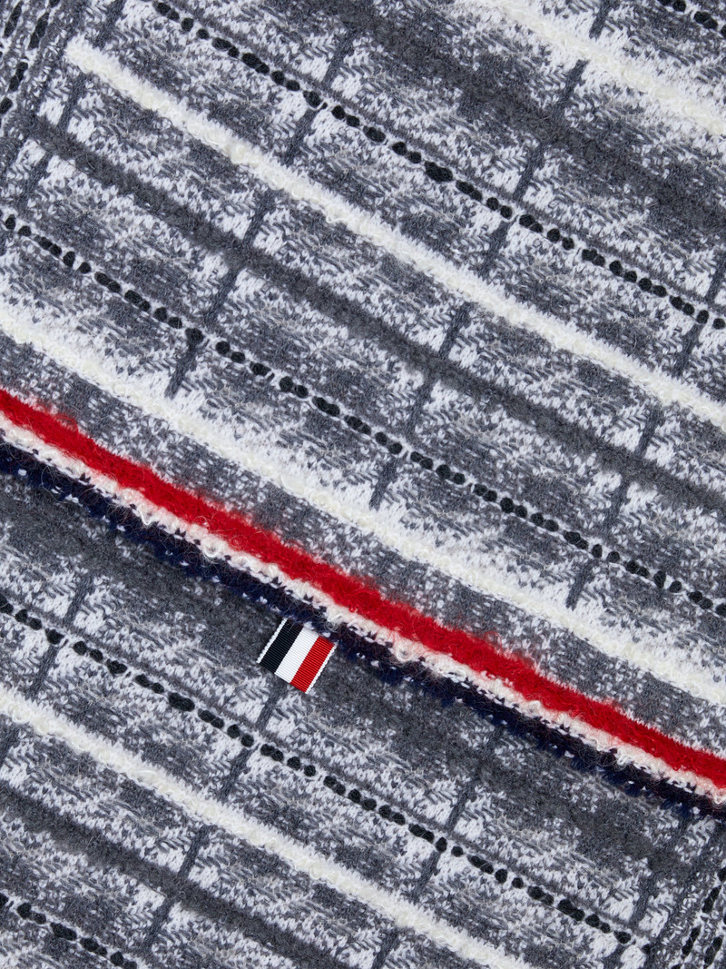 Tartan Merino and Mohair Stripe Scarf 3