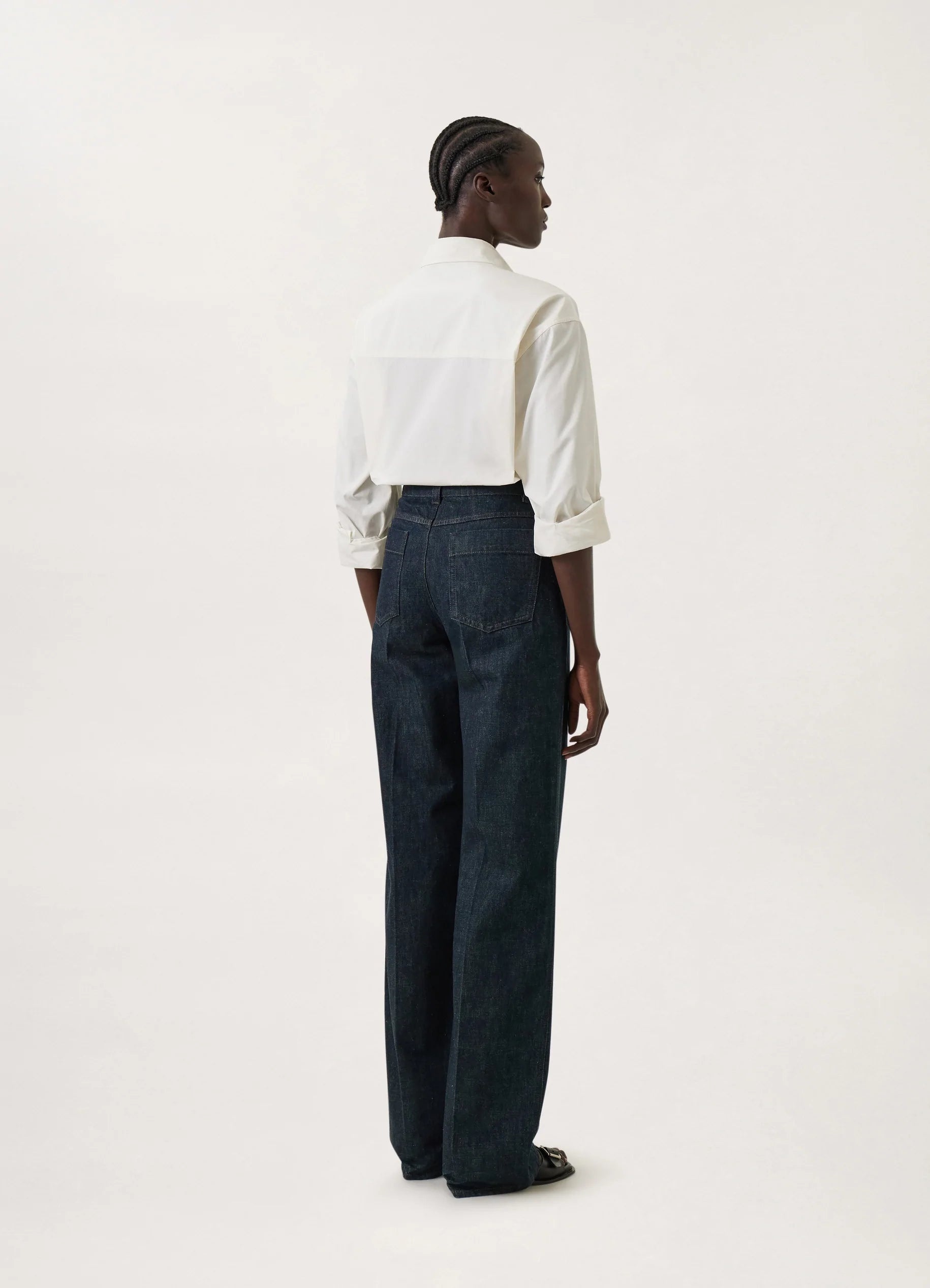 DENIM HIGH WAISTED PANTS
INDIGO DENIM - 4