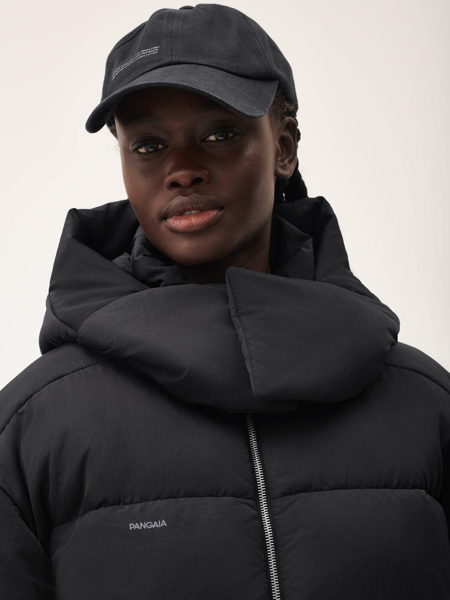 Womens Flower-Warmth Recycled Nylon Long Puffer - Black - 3
