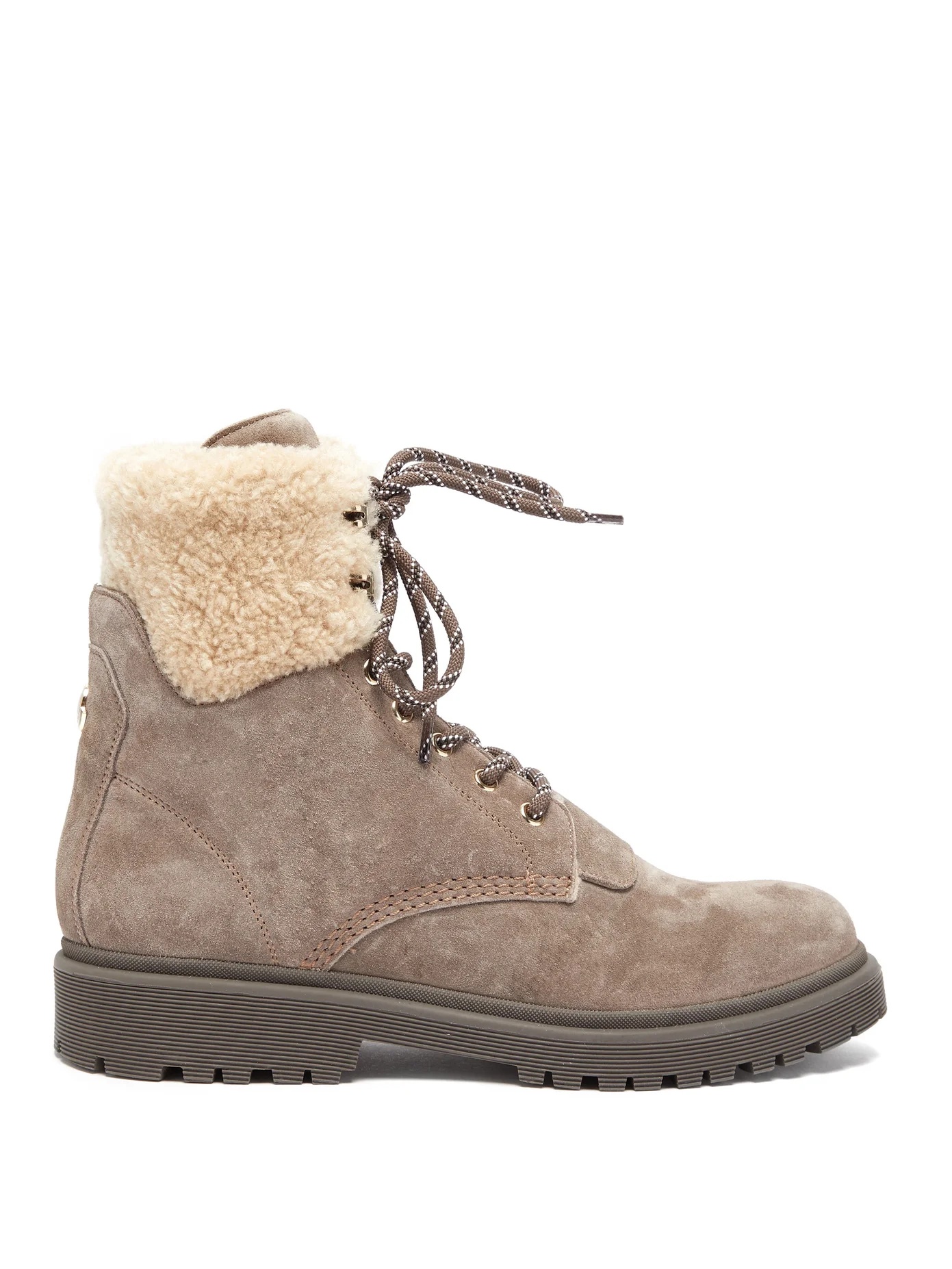 Patty shearling-lined suede hiking boots - 1