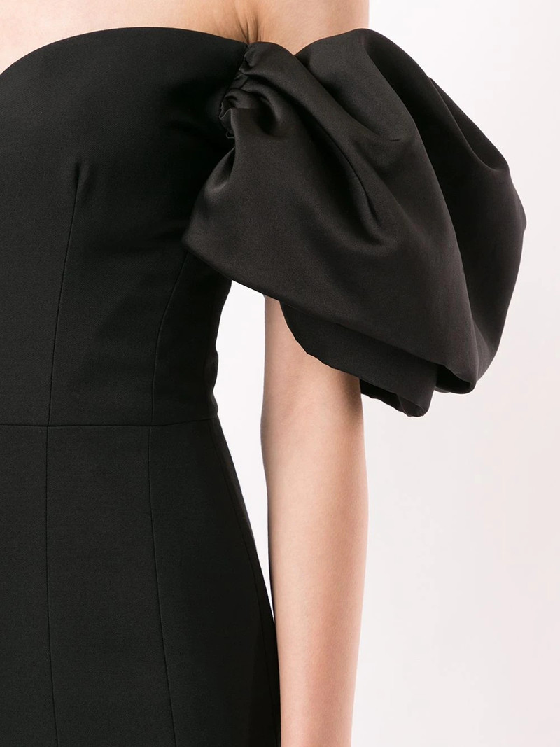 peplum hem off-shoulder 드레스 5