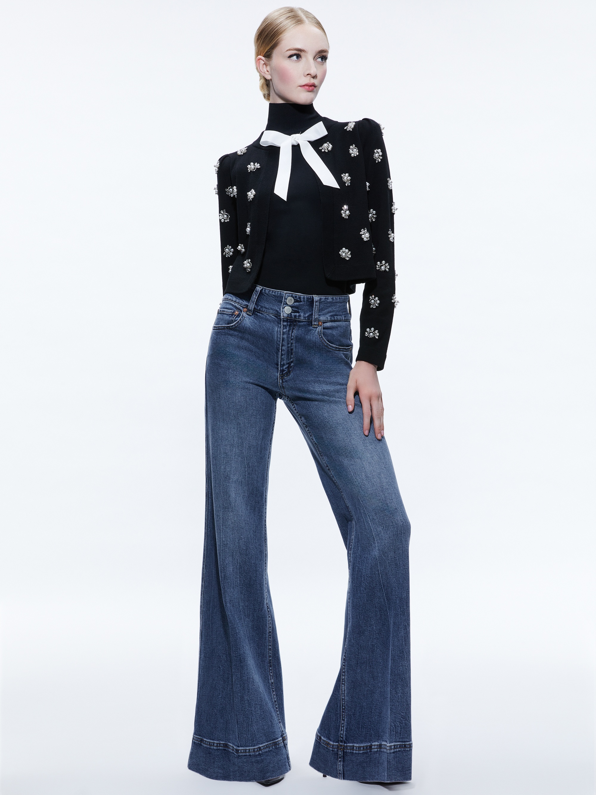 TRINA EMBELLISHED CROPPED CARDIGAN - 6