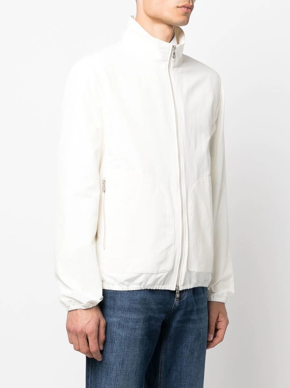 funnel-neck cotton jacket - 3