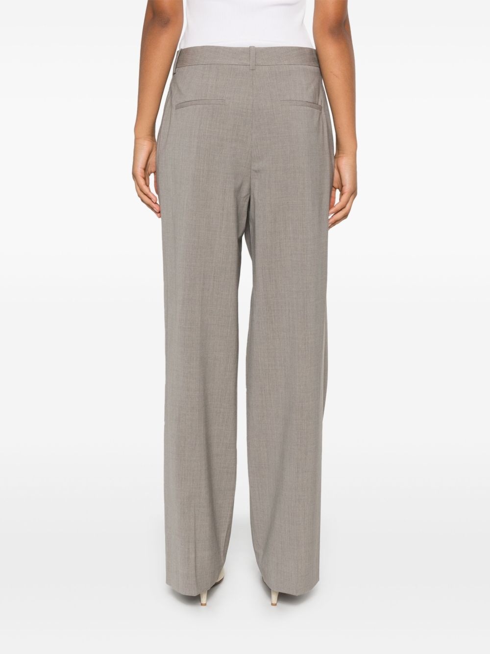 mélange trousers - 4