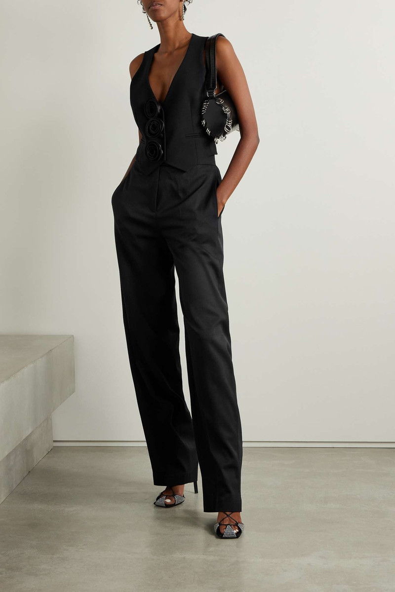 THE ATTICO Jagger stretch-wool twill straight-leg pants outlook