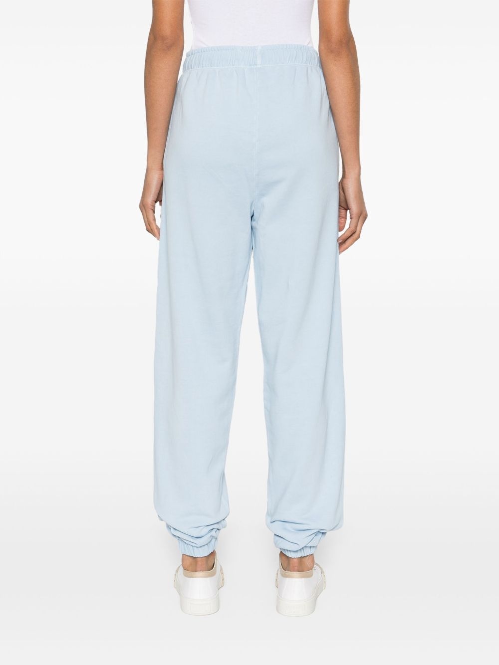 logo-embroidered cotton track pants - 4