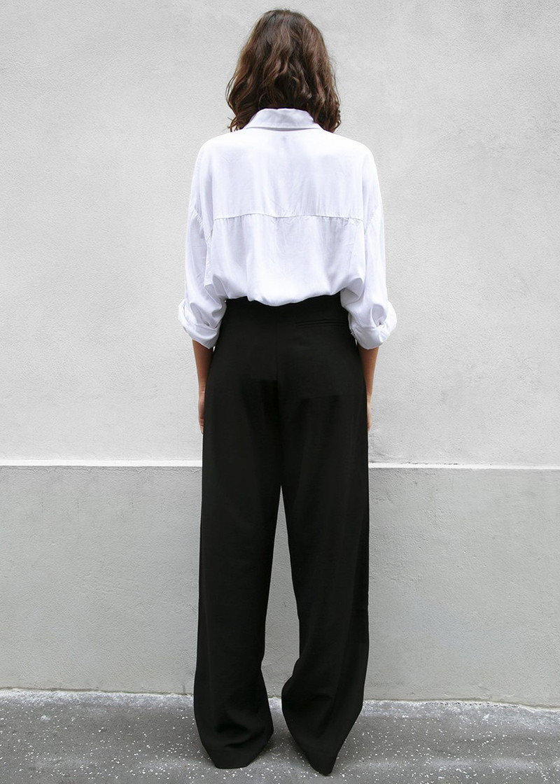 Hanna Silky Oversized Blouse - White 7