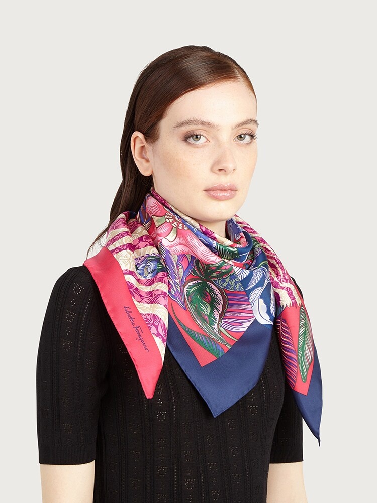 ZEBRA PRINT SILK FOULARD - 2