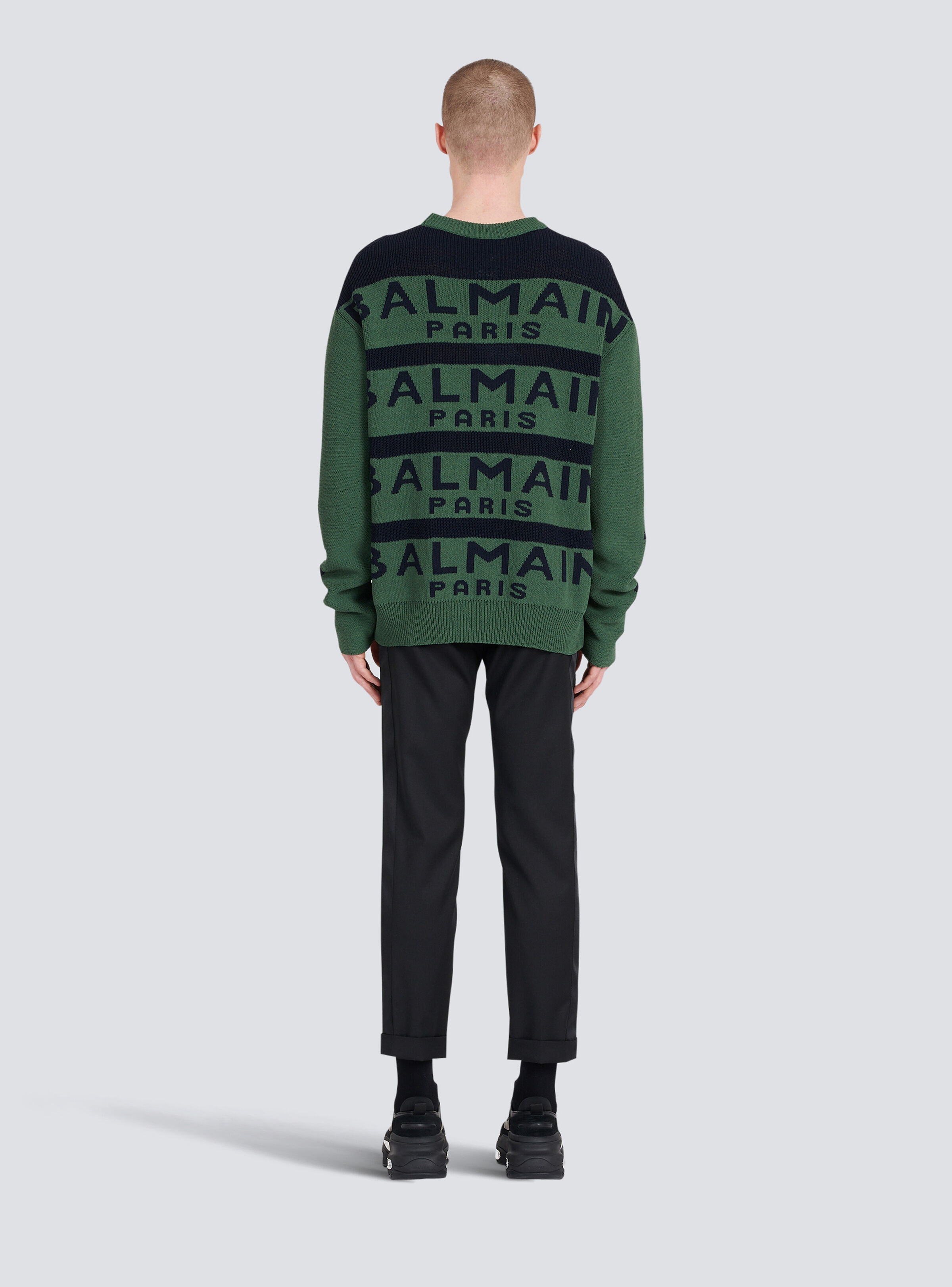 Sweater embroidered with Balmain Paris logo - 4