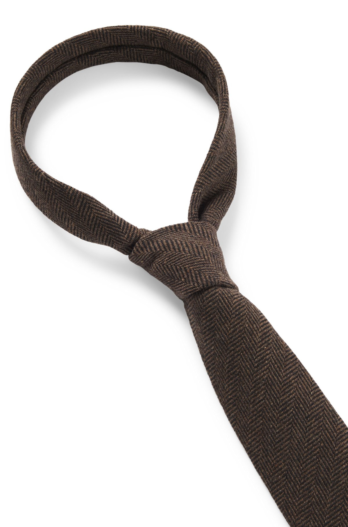 FORMAL TIE WITH HERRINGBONE WEAVE - 6