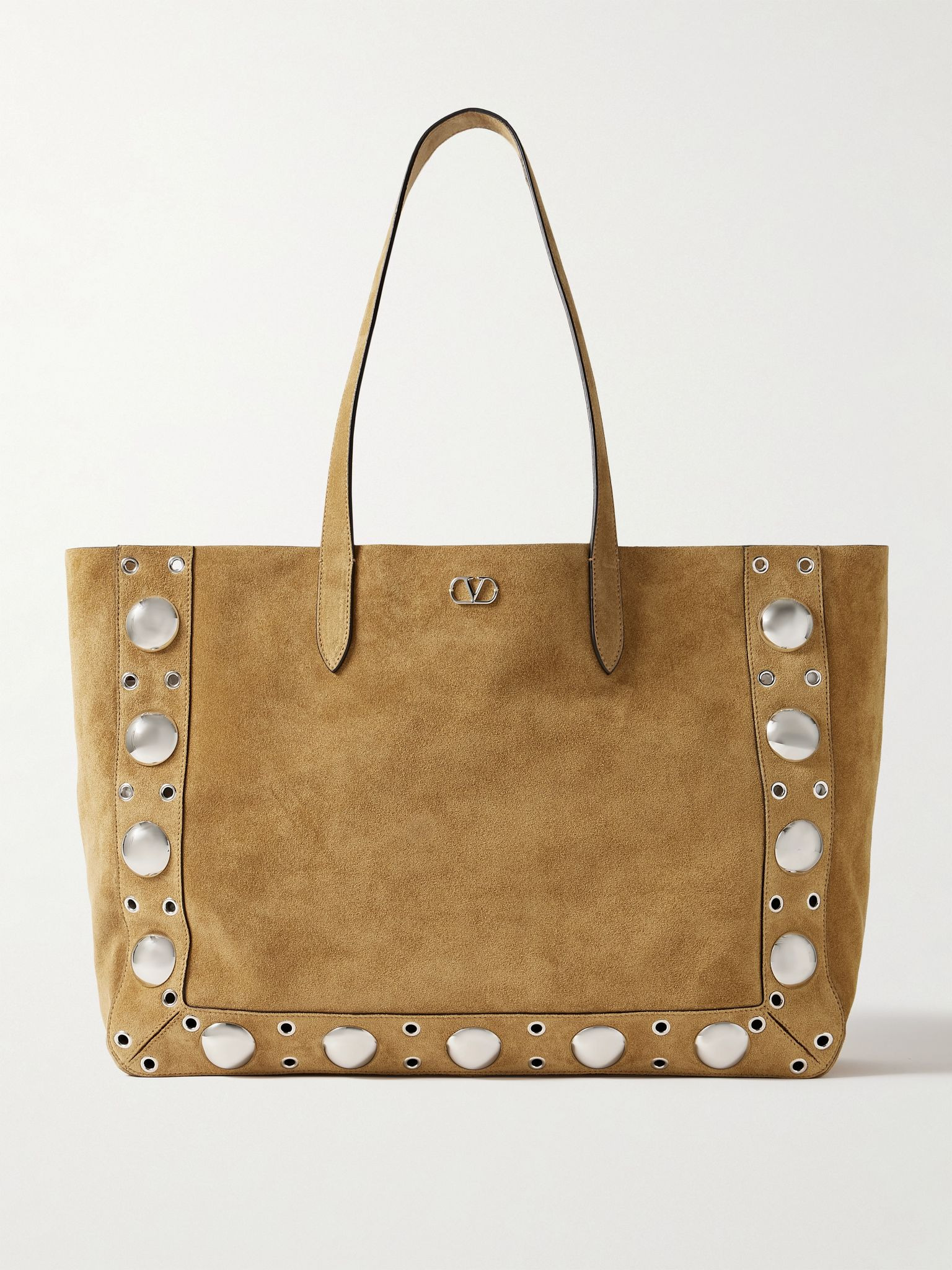 Nellcôte Large Embellished Suede Tote Bag Brown - 1