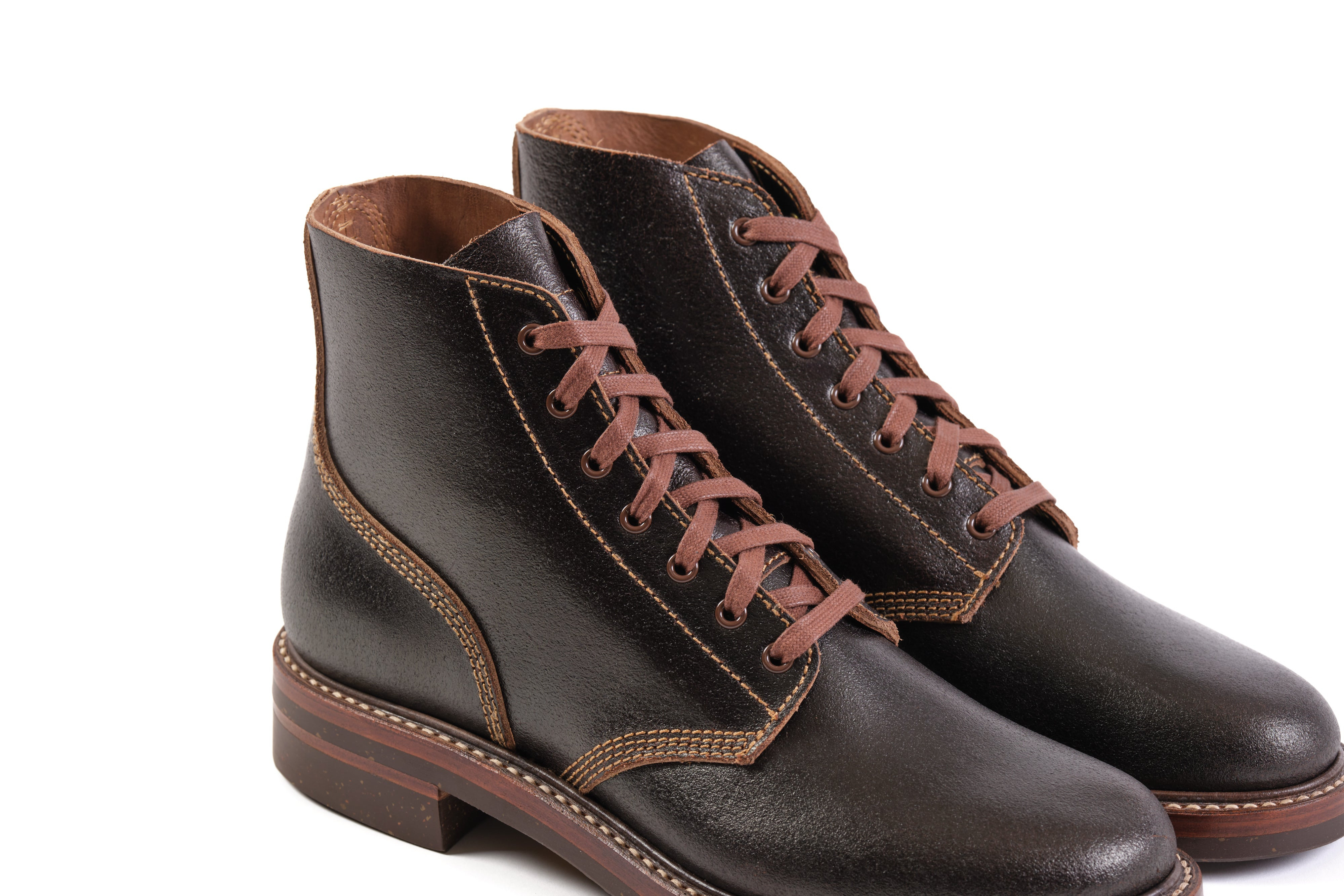 LK-017 M-43 Service Shoe Horween Waxed Flesh Dark Brown - 8
