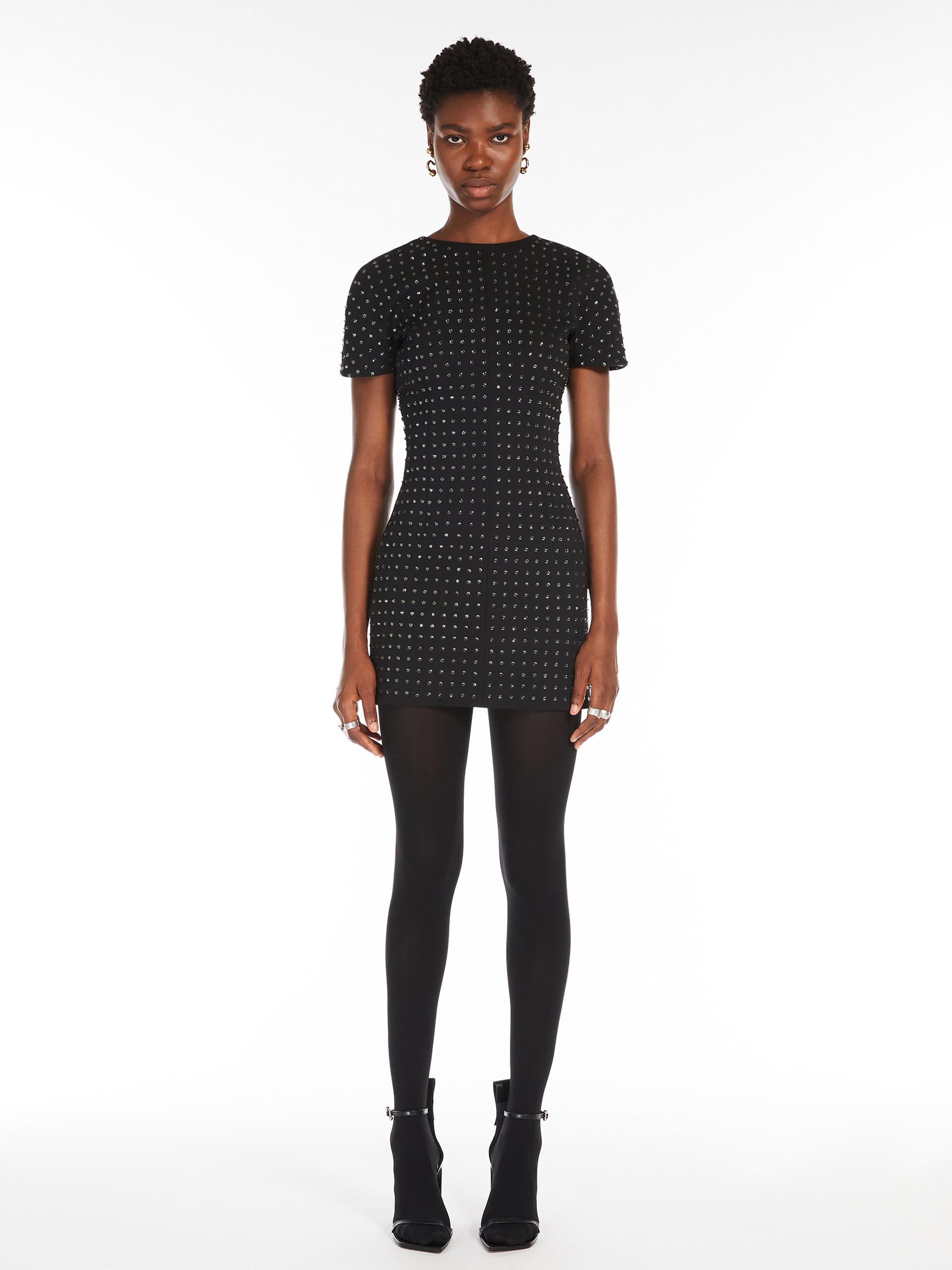 COCCO Crew-neck dress with rhinestones - KLEPSYDRA CAPSULE - 3