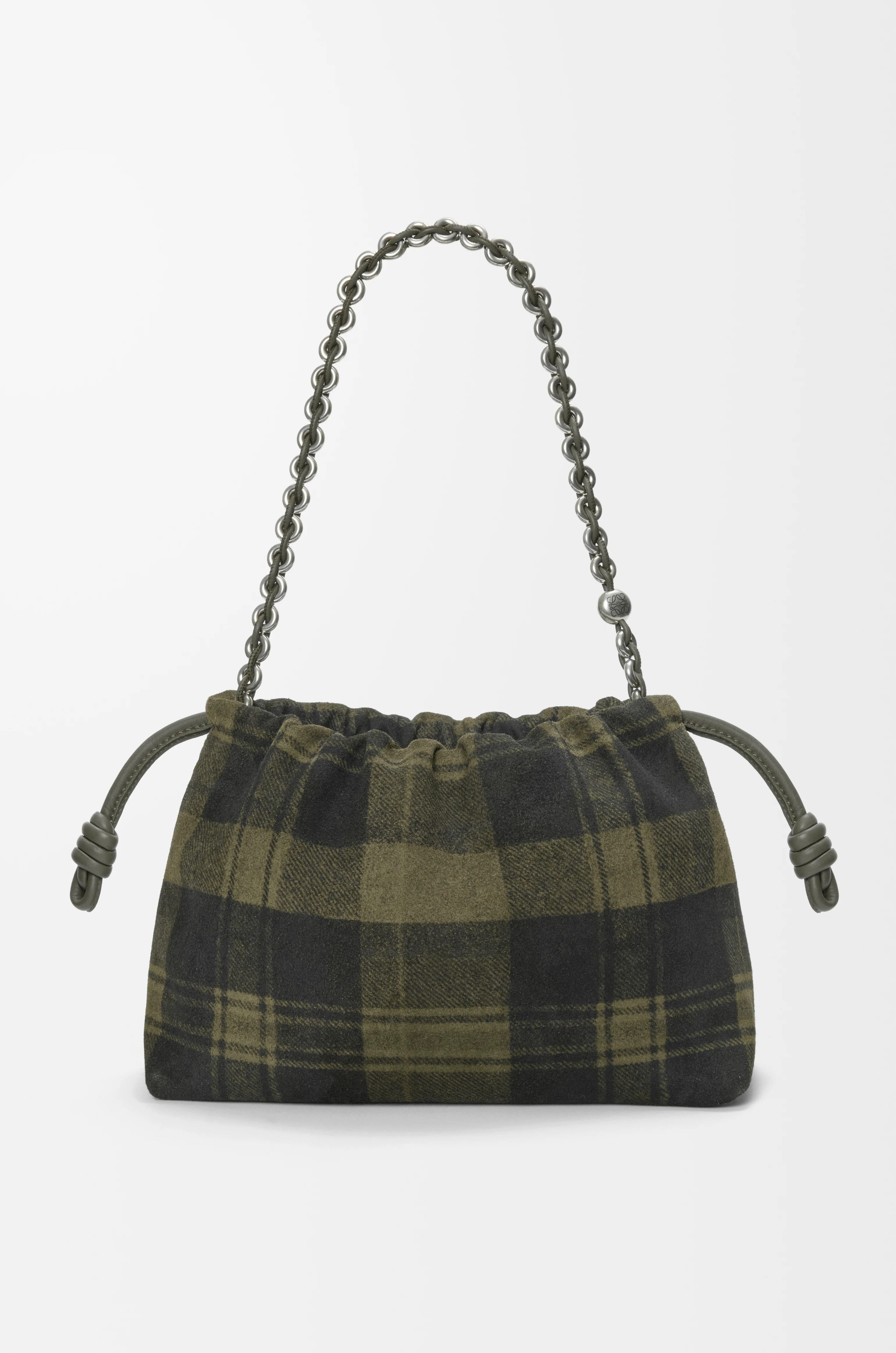 Medium Flamenco purse in tartan suede - 3