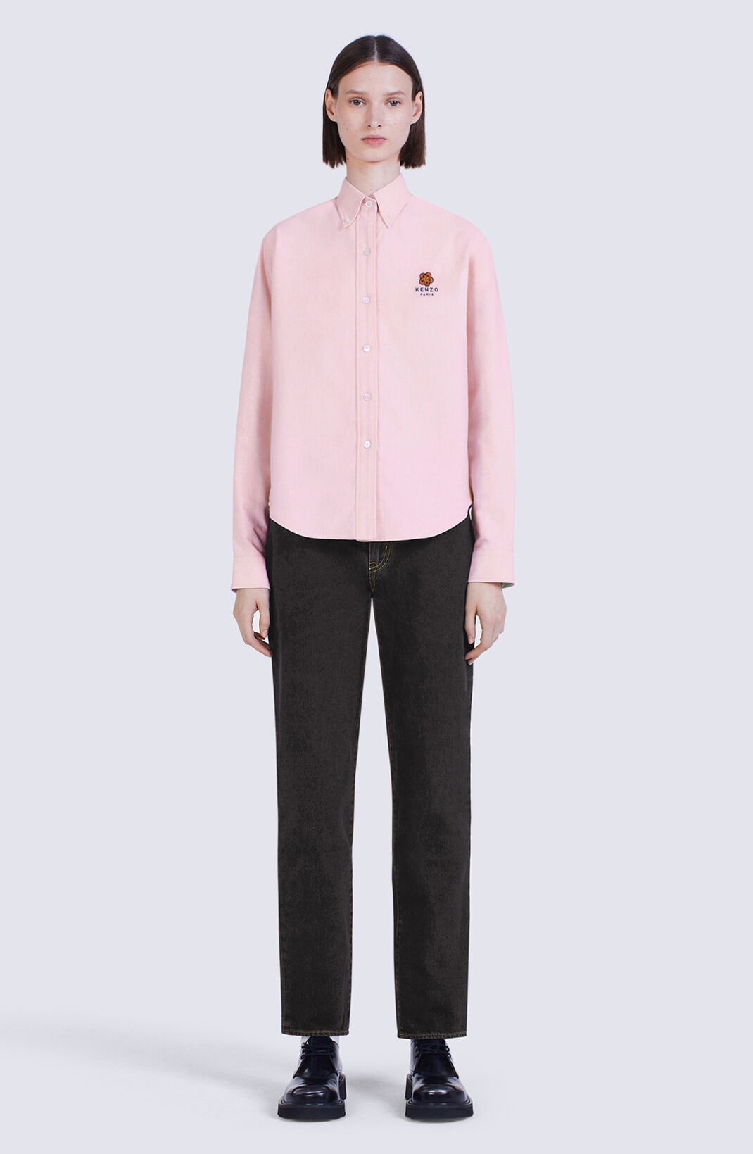 'BOKE FLOWER' crest slim-fit shirt - 3