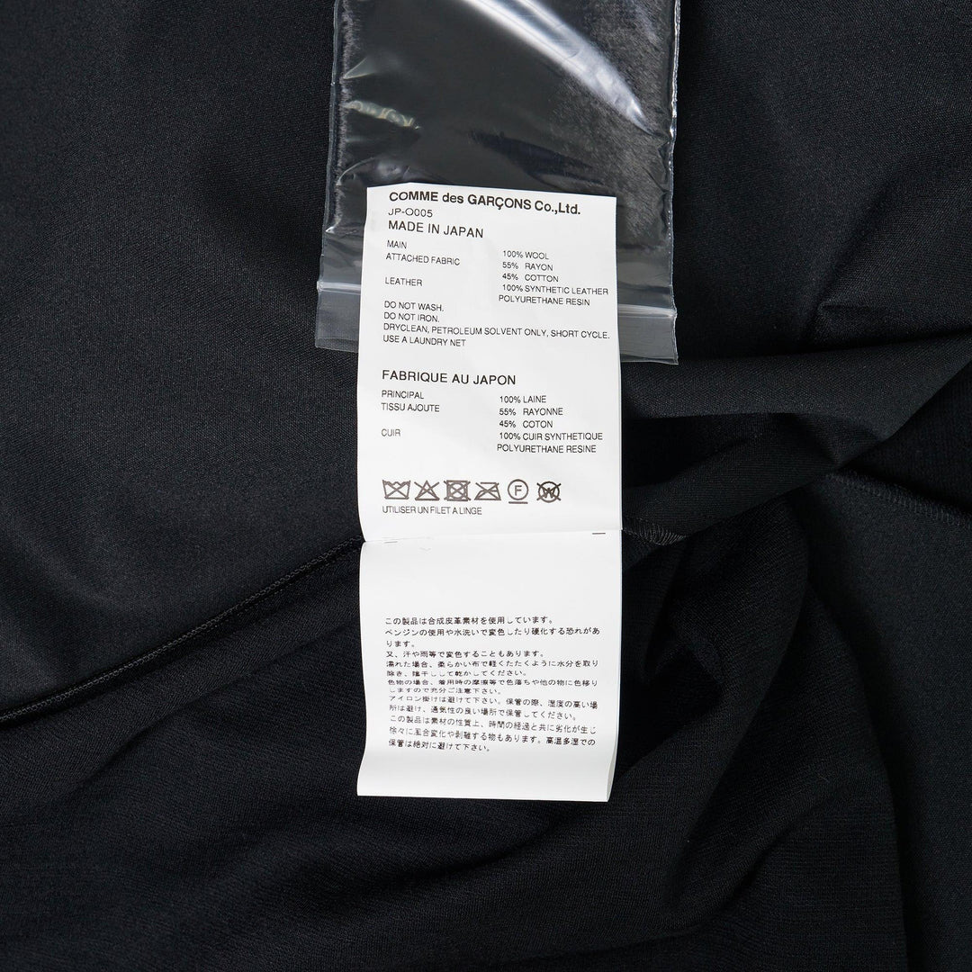 Fake Leather Wool Ponte Dress - 3