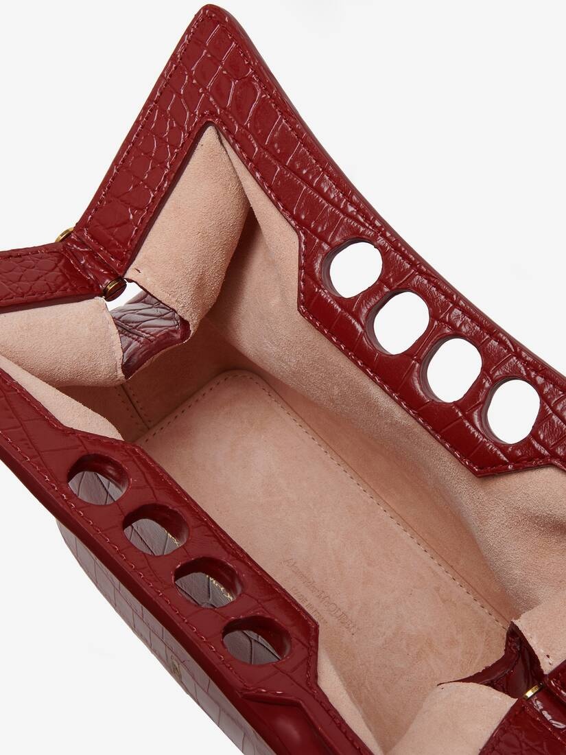 Women's The Peak Bag Mini With Chain in Dark Red - 4