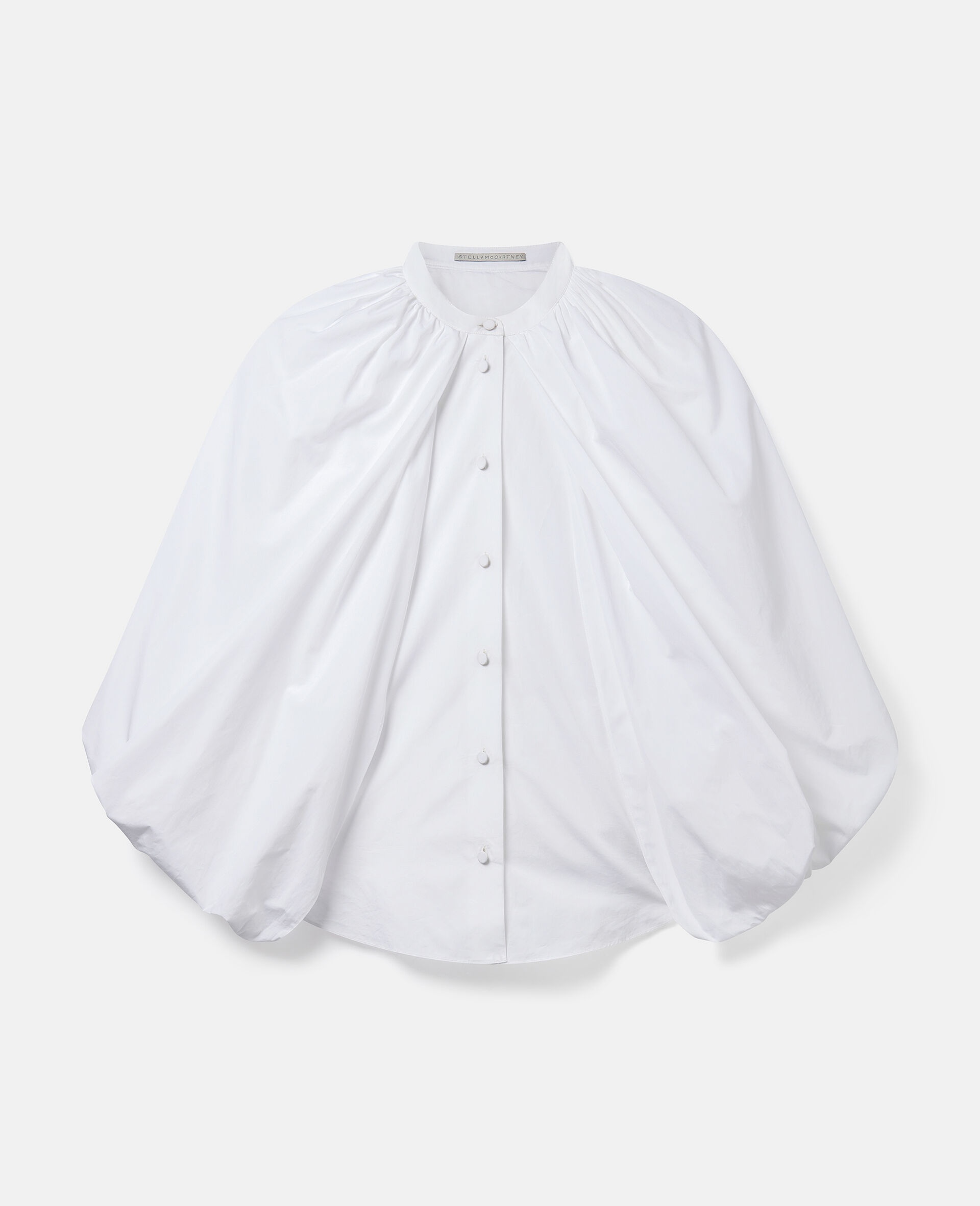 Cape-Sleeve Cotton Shirt - 1
