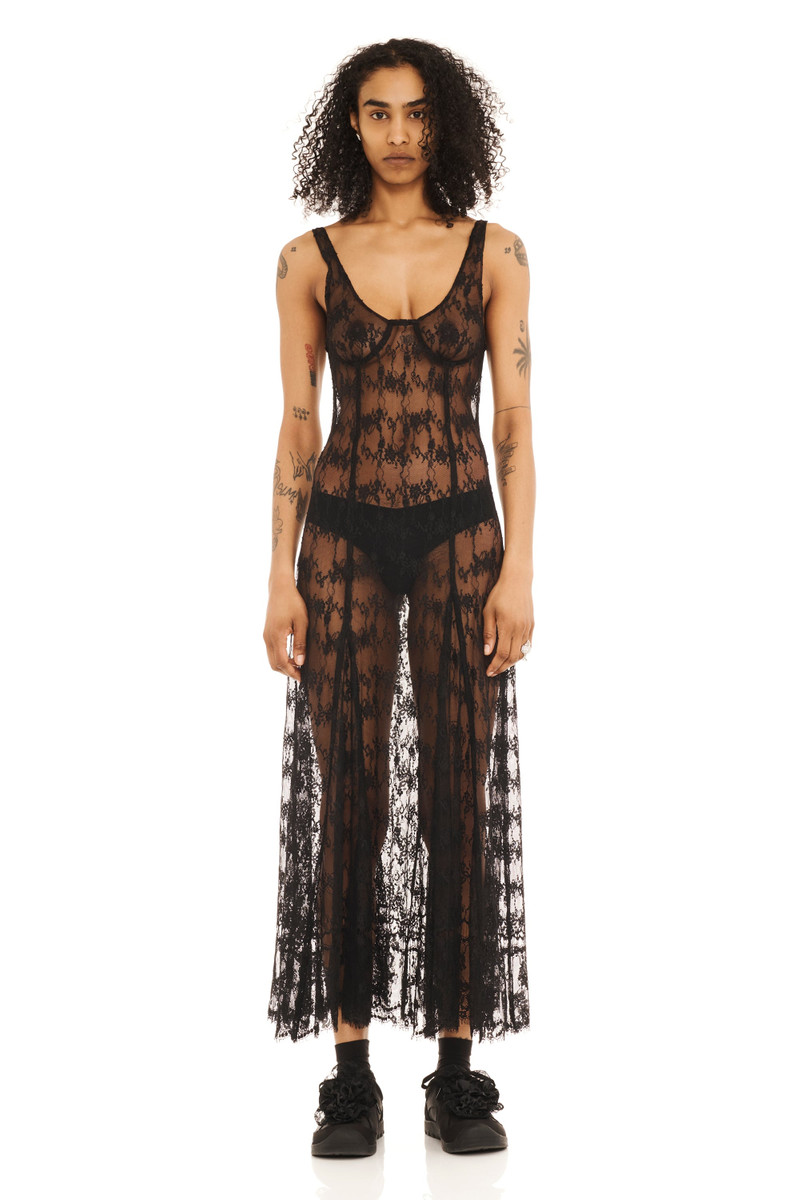 Collina Strada BLACK LONG PAMELA DRESS outlook