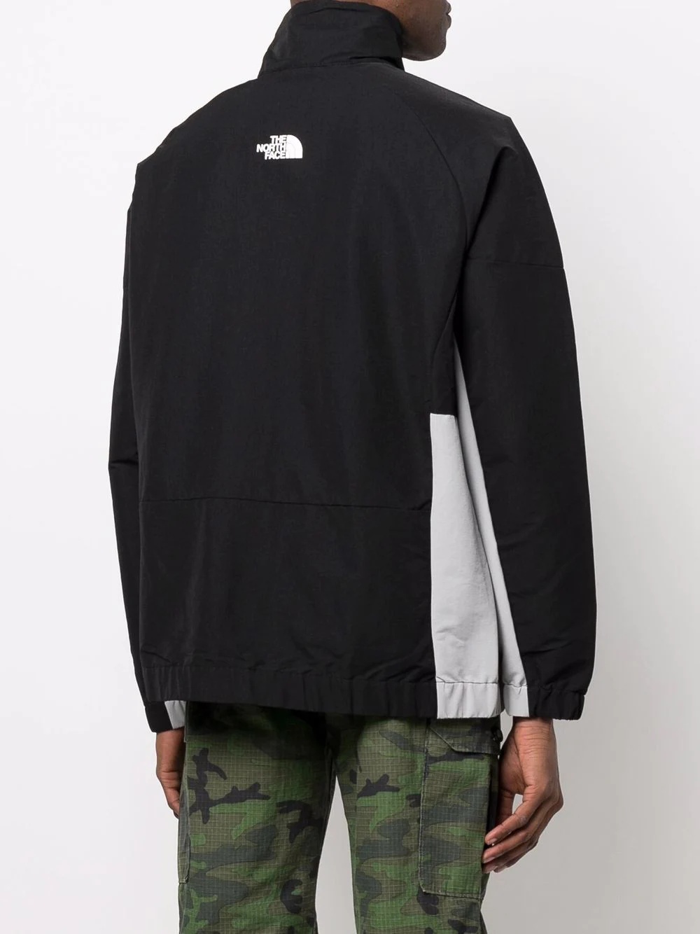 logo-print funnel neck jacket - 4