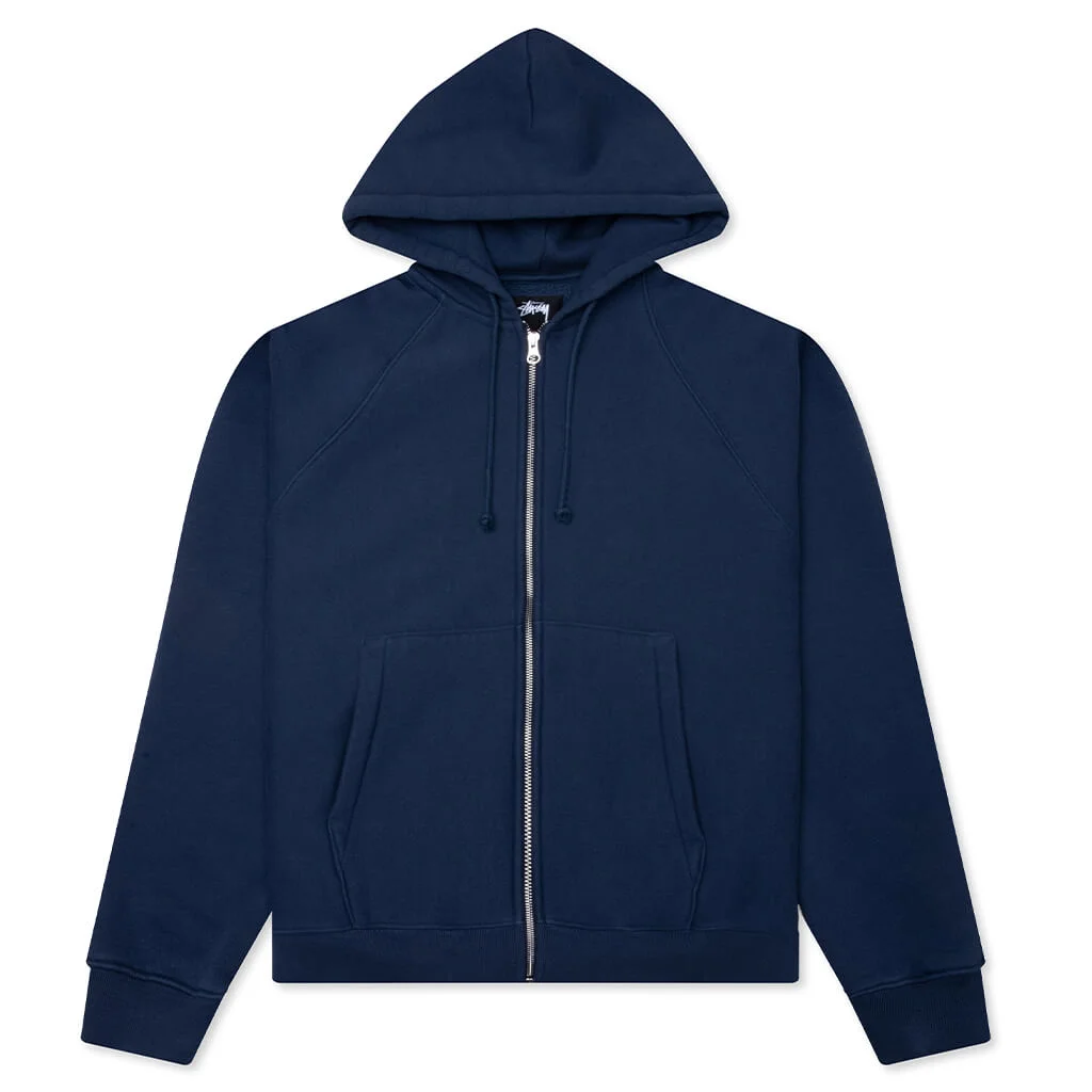 RAGLAN ZIP HOODIE - NAVY - 1