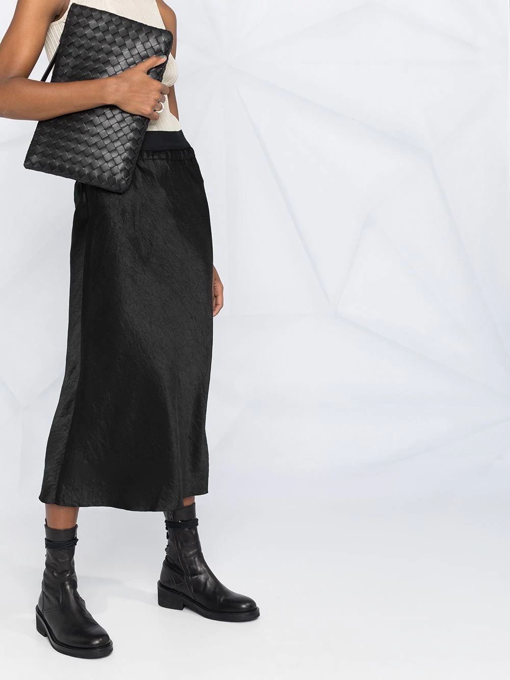 midi-length crease skirt - 5