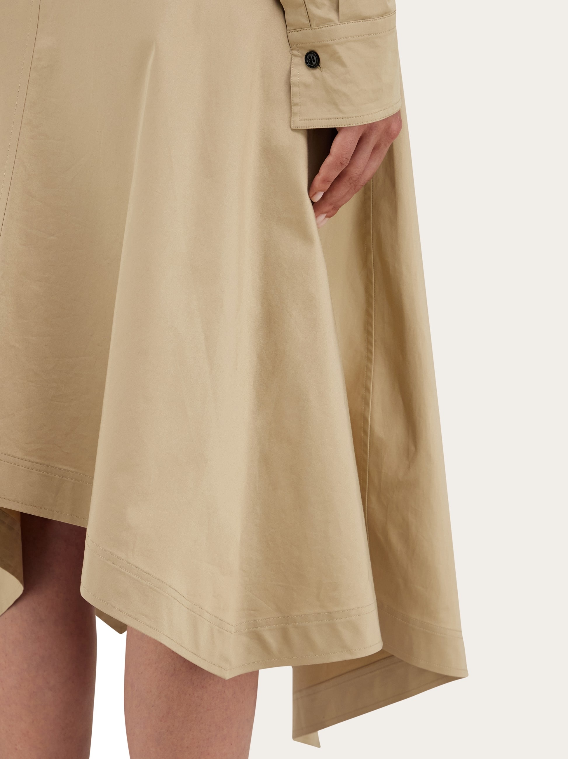 Shirt dress with handkerchief hem - 7