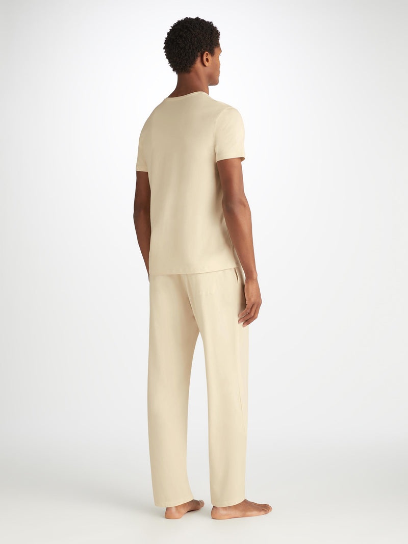 Men's Lounge Pants Basel Micro Modal Stretch Ecru - 4